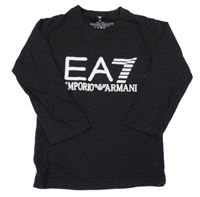 Černé triko s logem - Armani