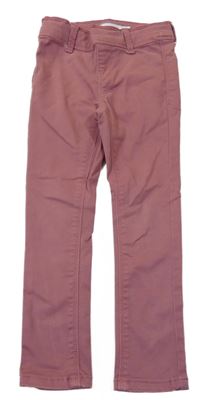 Starorůžové plátěné skinny kalhoty Name it
