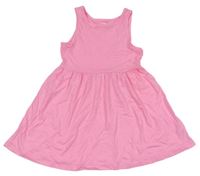 Neonově růžové bavlněné šaty F&F