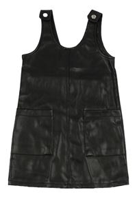Černé koženkové laclové šaty Primark