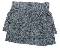 Šedo-černá sukně s leopardím vzorem zn. Matalan