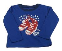 Tmavomodré triko s botami Converse