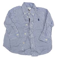Modro-bílá pruhovaná košile Ralph Lauren