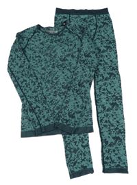 2set - Zelené vzorované funkční triko + kalhoty Crane