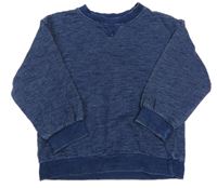 Tmavomodrá melírovaná mikina H&M