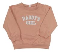 Růžová mikina s nápisem 