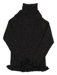 Černo-barevný třpytivý svetrový rolák Primark