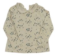 Béžové triko se stromy a límečkem George