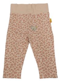 Světlerůžové lehké tepláky se srdíčky 