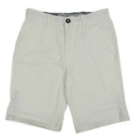 Bílé plátěné chino kraťasy Denim Co.