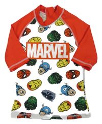 Bílo-červené UV tričko se superhrdiny Marvel