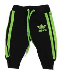 Černo-zelené tepláky Adidas