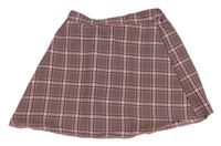 Růžovo-černá kostkovaná sukně Primark