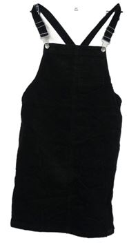 Dámské černé manšestrové laclové šaty TU 