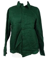 Dámská zelená lněná halenka Zara 