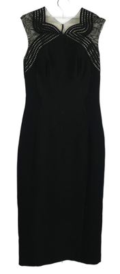 Dámské černé pouzdrové šaty s krajkou Karen Millen 