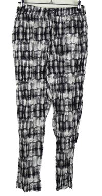 Dámské šedo-černé vzorované volné kalhoty New Look 