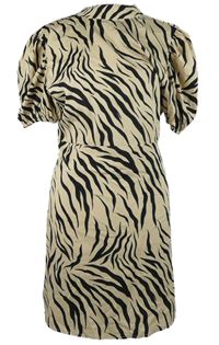 Dámské béžovo-černé vzorované šaty Na-kd 