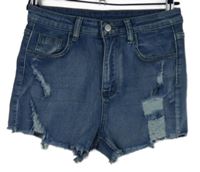 Dámské modré riflové kraťasy s prošoupáním 