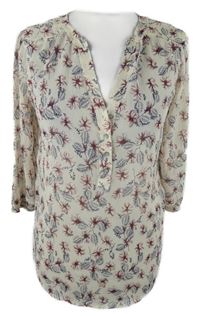 Dámská smetanová vzorovaná šifonová halenka Maison Scotch 