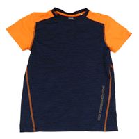 Tmavomodro-oranžové melírované sportovní tričko Yigga