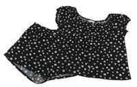 2set- černé květinové crop tričko + kraťasy Matalan