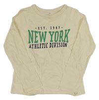 Smetanové triko s nápisem H&M