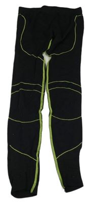 Černo-neonově zelené spodní funkční legíny C&A