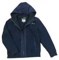 Tmavomodrá softshellová bunda s logem a kapucí Pepe Jeans