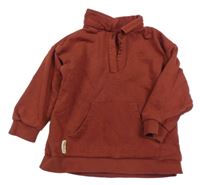 Rezavá mikina s traktorem Matalan