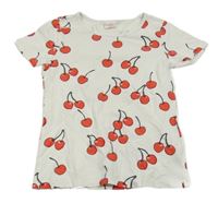 Bílé tričko s třešněmi Hema