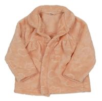 Světlerůžová chlupatá propínací mikina se srdíčky LC Waikiki