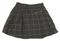 Šedo-růžová kostkovaná sukně C&A