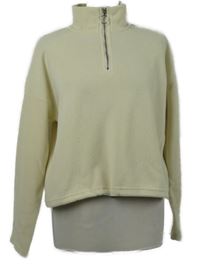 Dámská smetanová fleecová oversized mikina s rolákem Only