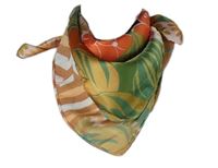 Dámský barevný vzorovaný saténový šátek