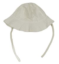 Bílý bavlněný klobouk H&M