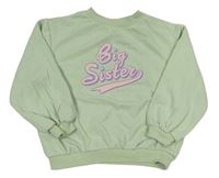 Světlezelená oversized mikina s nápisem H&M