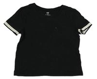 Černé crop tričko H&M
