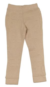 Světlerůžové žebrované tepláky s 3D písmeny Matalan