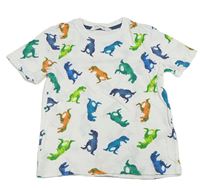 Bílé tričko s dinosaury H&M