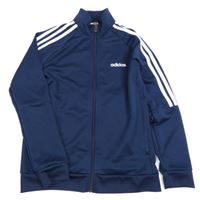 Tmavomodrá sportovní propínací mikina Adidas