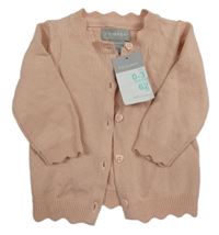 Nové - Světlerůžový propínací svetr zn. Primark