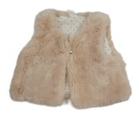 Světlerůžová kožešinová podšitá vesta H&M