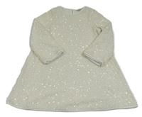 Bílo-smetanové flitrové podšité šaty F&F