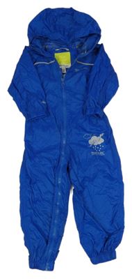 Kobaltově modrá funkční šusťáková kombinéza s logem a kapucí Regatta