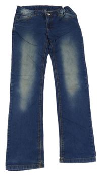 Modré skinny rifle ošoupaného vzhledu Y.F.K.