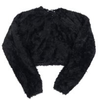 Černé pleteno/chlupaté bolérko George