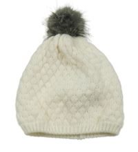 Bílá podšitá čepice s bambulí Crivit