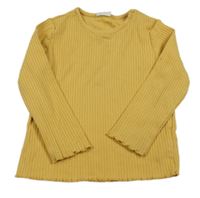 Okrové žebrované triko F&F