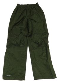 Tmavozelené šusťákové nepromokavé kalhoty Mountain Warehouse